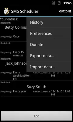 SMS Scheduler android App screenshot 2